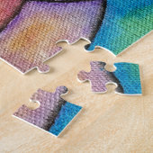 Roze Paarse Kitty Kat Legpuzzel (Zijkant)