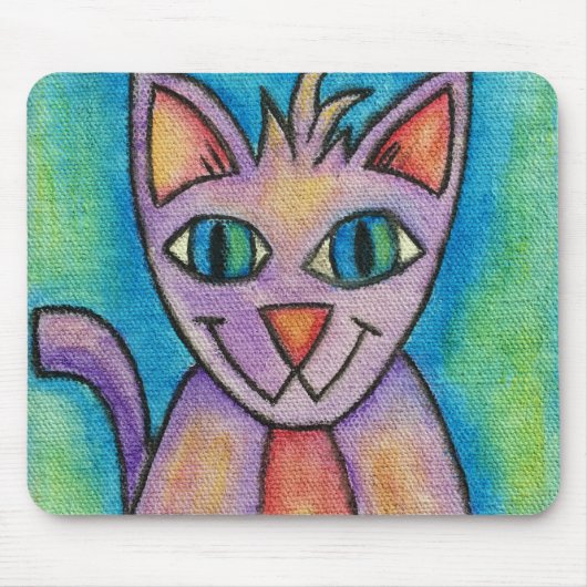 Roze Paarse Kitty Kat Muismat (Voorkant)