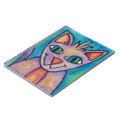 Roze Paarse Kitty Kat Notitieboek (Linkerzijde)