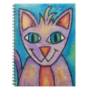 Roze Paarse Kitty Kat Notitieboek