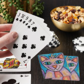 Roze Paarse Kitty Kat Pokerkaarten (Insitu)
