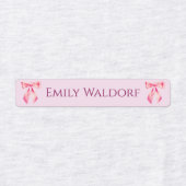 Roze & Paarse Kleding School Labels met Strik (Design 2)