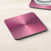 Roze Paarse Kleur Aangepaste Lege Elegante Sjabloo Bier Onderzetter (Linkerzijde)