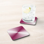 Roze Paarse Kleur Elegante Lege Aangepaste Sjabloo Bier Onderzetter (Rechterzijde)