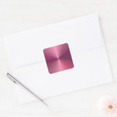Roze Paarse Kleur Trendy Elegant Blank Sjabloon Vierkante Sticker (Envelop)