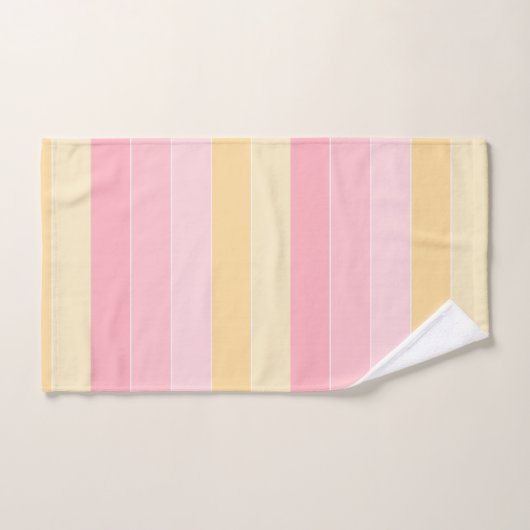 Roze Paarse kleuren Elegant Patroon Sjabloon Handdoek (Handdoek)