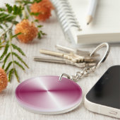 Roze Paarse kleuren elegante lege Sjabloon Aangepa Sleutelhanger (Voorkant Rechts)