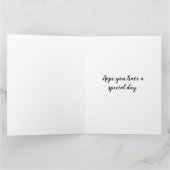 Roze Paarse kleurige Fuchsia Flower Birthday Kaart (Binnen)