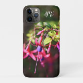 Roze Paarse kleurrijke Fuchsia Flower Initialen Case-Mate iPhone Case (Achterkant)
