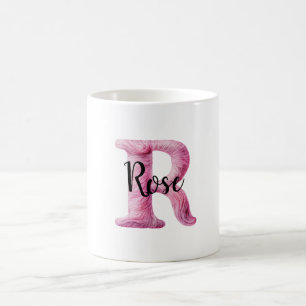 Roze Paarse Knusse Letter R Naam Koffiemok