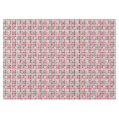 Roze Paarse koraalrode ronde vierkantjes Kunstpatr Tafelkleed (Voorkant (Horizontaal))