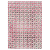 Roze Paarse koraalrode ronde vierkantjes Kunstpatr Tafelkleed (Voorkant)