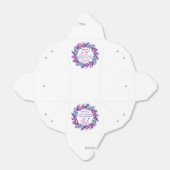 Roze Paarse krans 75e verjaardagsfeestje Bedankdoosjes (Uitgevouwen)