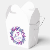 Roze Paarse krans 75e verjaardagsfeestje Bedankdoosjes (Geopend)