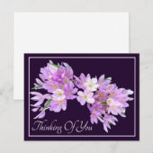 Roze/paarse krokus Paarse achtergrond Ik denk aan  Briefkaart (Voorkant / Achterkant)