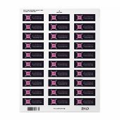Roze+Paarse Kunst Kant Monogram Adreslabel Etiket (Full Sheet)