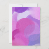 Roze Paarse kunstpartij Verf Stippen Uitnodiging (Achterkant)