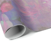 Roze Paarse Lace mooie bloem Cadeaupapier (Rol Hoek)