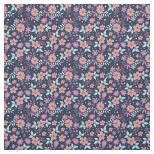 Roze Paarse Lavendel Bloemrijke Pima Katoenen Stof