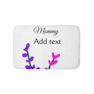 Roze paarse lavendel mama moederdag cadeau voor ma badmat