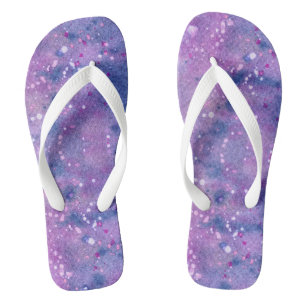 Roze Paarse Lavendel Waterverf Spetters  Teenslippers