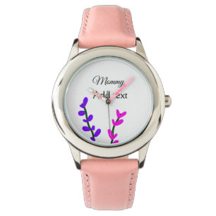 Roze paarse lavender moederdag mam cadeau horloge