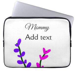 Roze paarse lavender moederdag mam cadeau laptop sleeve