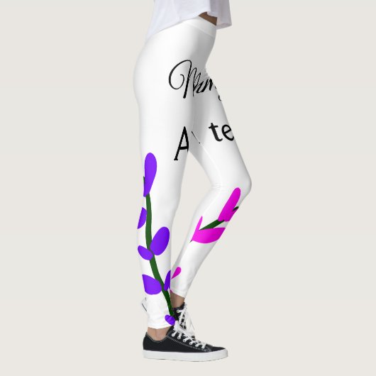 Roze paarse lavender moederdag mam cadeau leggings (Rechts)