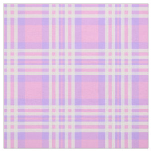Roze Paarse lavender Pset Gingham Check Girl Stof