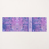 Roze Paarse lavender Waterverf Verfspatters Yogamat (Achterkant (horizontaal))