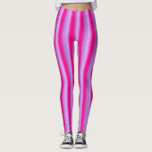 Roze paarse leggings met heldere streep (Voorkant)