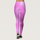 Roze Paarse Leggings - Witte B&B Logo (Achterkant)
