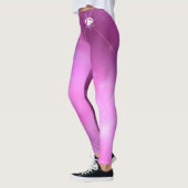 Roze Paarse Leggings - Witte B&B Logo (Links)