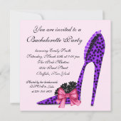 Roze & Paarse Leopard Corset Paarse Bachelorette P Kaart (Achterkant)