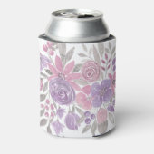 Roze Paarse lichte Sage Groene Florence Waterverf Blikjeskoeler (Blikje Achterkant)