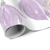 Roze Paarse lichte Sage Groene Florence Waterverf Cadeaupapier (Rol Hoek)