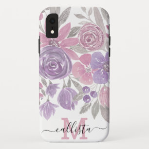 Roze Paarse lichte Sage Groene Florence Waterverf Case-Mate iPhone Case