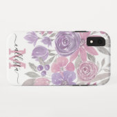 Roze Paarse lichte Sage Groene Florence Waterverf Case-Mate iPhone Case (Achterkant (horizontaal))