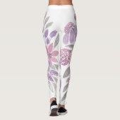 Roze Paarse lichte Sage Groene Florence Waterverf Leggings (Achterkant)