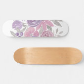 Roze Paarse lichte Sage Groene Florence Waterverf Persoonlijk Skateboard (Horizontaal)