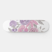 Roze Paarse lichte Sage Groene Florence Waterverf Persoonlijk Skateboard (Horizontaal)