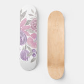Roze Paarse lichte Sage Groene Florence Waterverf Persoonlijk Skateboard (Voorkant)