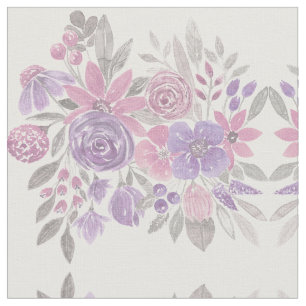 Roze Paarse lichte Sage Groene Florence Waterverf Stof