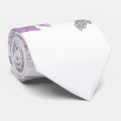 Roze Paarse lichte Sage Groene Florence Waterverf Stropdas (Opgerold)