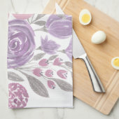 Roze Paarse lichte Sage Groene Florence Waterverf Theedoek (Quarter Fold)