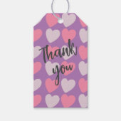 Roze Paarse liefdesharten Cadeaulabel (Voorkant)