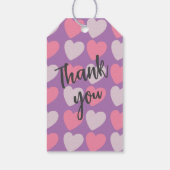 Roze Paarse liefdesharten Cadeaulabel (Achterkant)