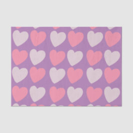 Roze Paarse liefdesharten Tissuepapier