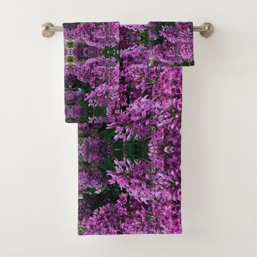 Roze paarse lilacs | roze roze foto bad handdoek (Insitu)