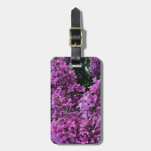 Roze paarse lilacs | roze roze foto bagagelabel (Voorkant verticaal)
